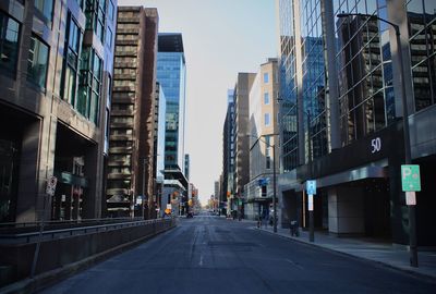 Early morning view of city street in downtown ottawa 