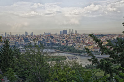 Istanbul turkey skyline daylight view from pierre loti hill