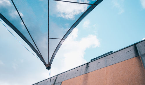 Low angle view of bridge against sky