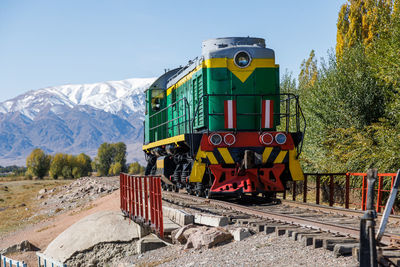 Train on railroad track