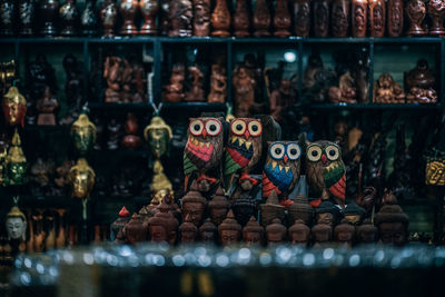 Toys for sale at market stall