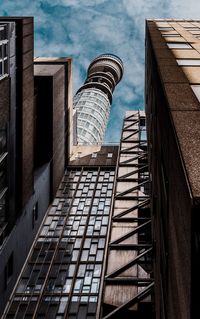 Low angle view of buildings against sky