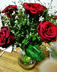 Close-up of red flowers