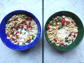 Directly above shot of food in bowl