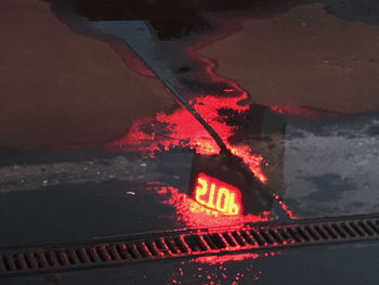 Close-up of red light