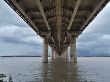 Bridge over river against sky