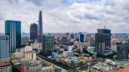 Aerial view of city