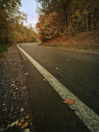 Surface level of road