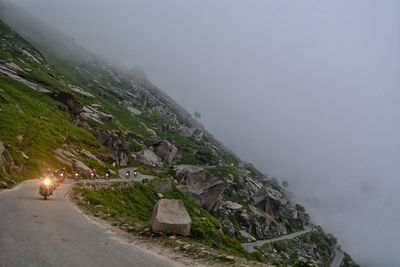 Road passing through mountains