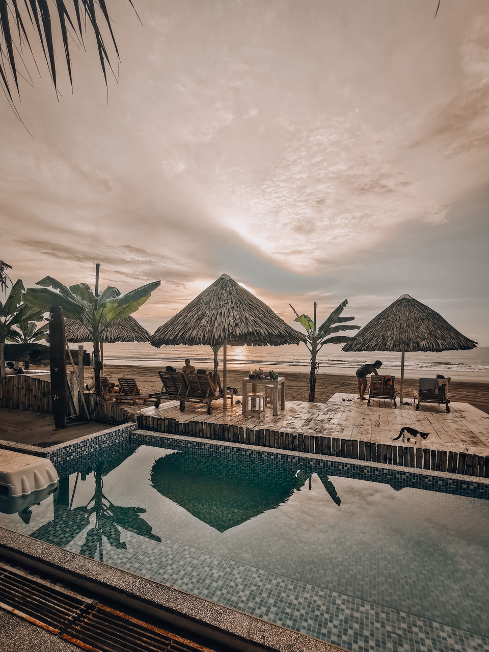 VIEW OF SWIMMING POOL AGAINST SKY