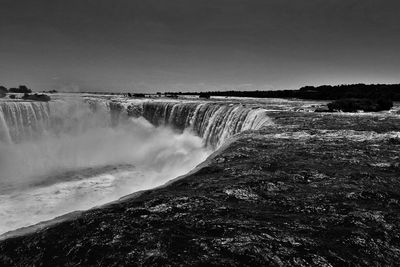 Scenic view of waterfall