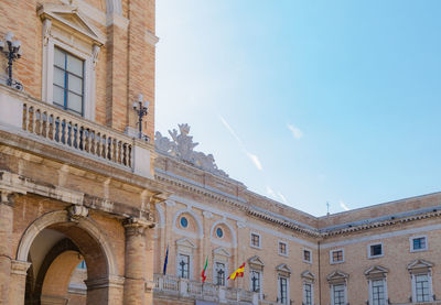 Low angle view of historic building against sky