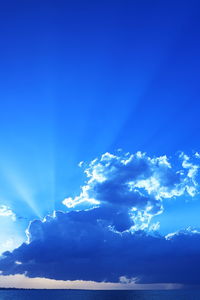 Low angle view of clouds in blue sky