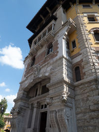 Low angle view of historic building against sky