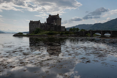 Reflection of buildings in water