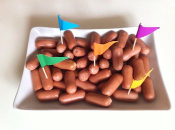 Close-up of food on table