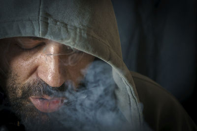 Close-up portrait of man