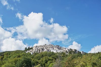 Low angle view of buildings against sky