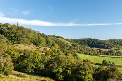 Landscape photo of the admiral hood monument in compton dundon in somerset