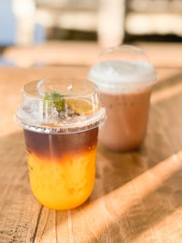 Close-up of drink on table