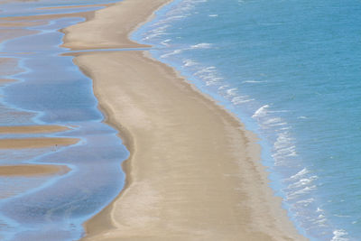 High angle view of beach