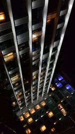 Low angle view of illuminated underground walkway