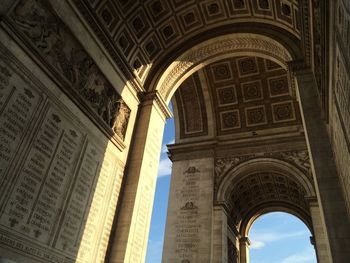 Low angle view of historical building