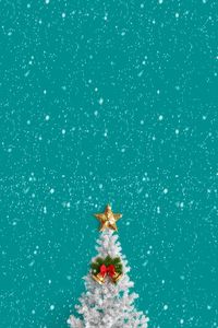 Christmas decoration against green background