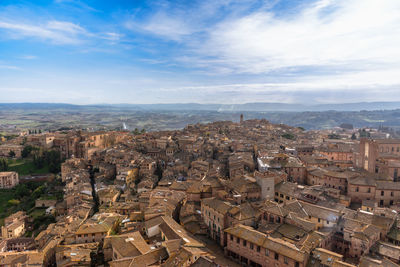 High angle view of cityscape