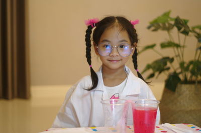 Little scientist doing some experiments