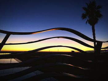 Palm trees at sunset