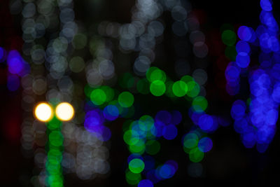 Defocused image of illuminated lights