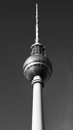 Low angle view of communications tower