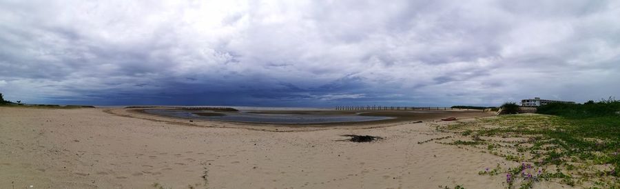 Panoramic view of beach against sky