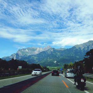 Road passing through mountains