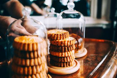 Close-up of cake on table