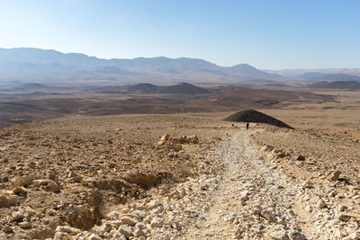 Scenic view of desert against sky