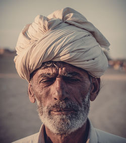 Close-up portrait of man