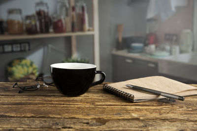 Close-up of coffee on table