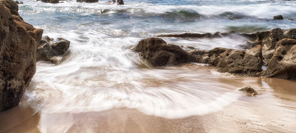 Scenic view of sea waves