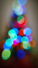 Close-up of colorful lights