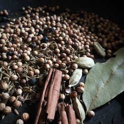 Close-up of spices on table