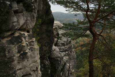 Scenic view of rocky mountains