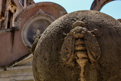 Low angle view of statue in temple