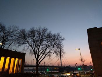 View of city at night