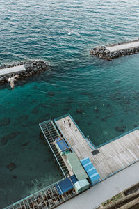 High angle view of swimming pool