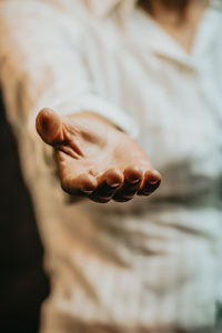 Close-up of human hand