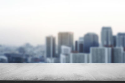 View of buildings against clear sky