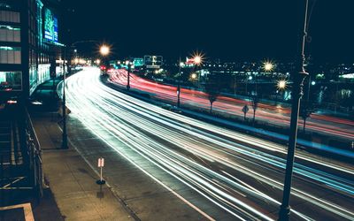 City street at night