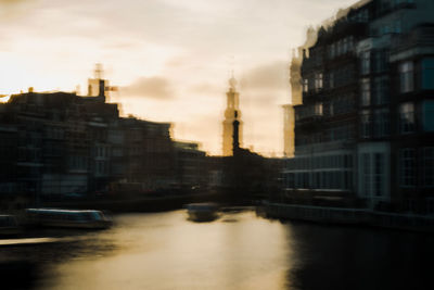 Bridge over river in city